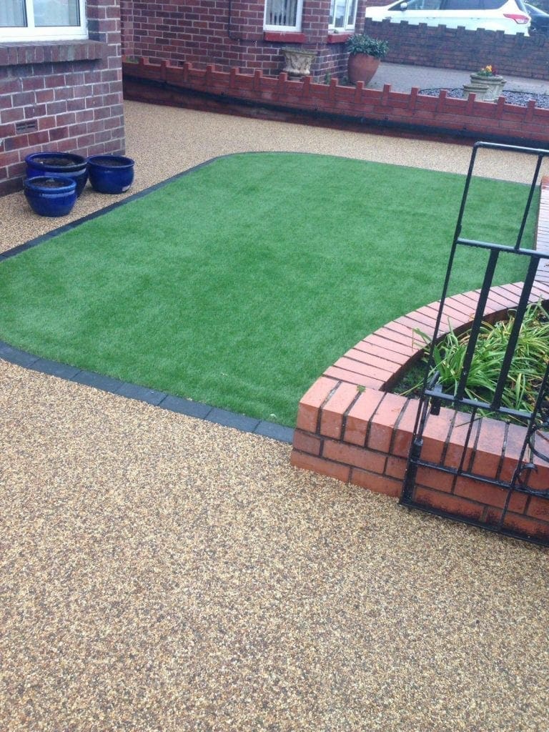 resin pathway in garden