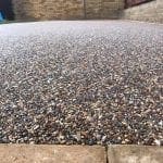 close up of resin driveway